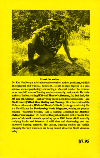 Dr. Ken Nordberg's Whitetail Hunter's Almanac, 6th Edition Back Cover