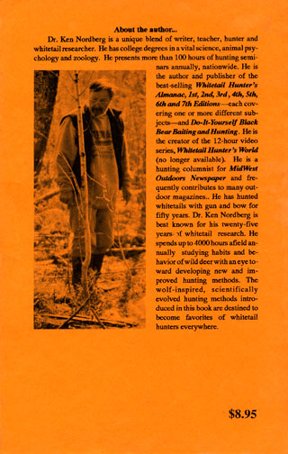 Dr. Ken Nordberg's Whitetail Hunter's Almanac, 7th Edition Back Cover