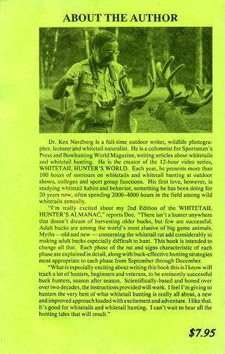 Dr. Ken Nordberg's Whitetail Hunter's Almanac, 2nd Edition Back Cover